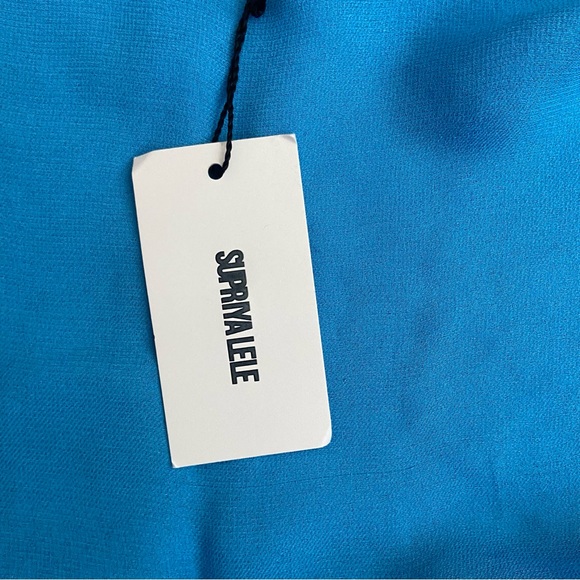 Supriya Lele Twist Blue Asymmetrical Tank Top Medium M - Picture 4 of 8